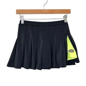 Sundae School Womens Pleated Mini Skirt Sz Small Black Lined Academia